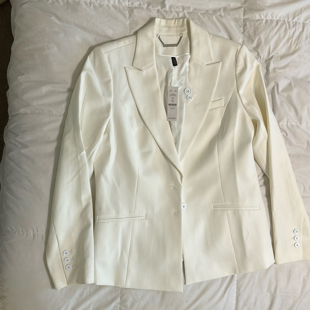 White House Black Market White Blazer